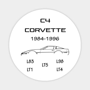 C4 Corvette engines Magnet